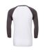 Canvas - T-shirt de baseball à manches 3/4 - Homme (Blanc/gris) - UTBC1332