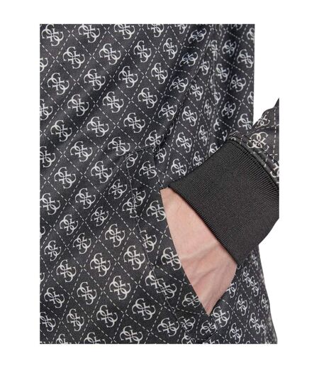 Haut De Survêtement Motif/style Monogramme Homme Noir Guess