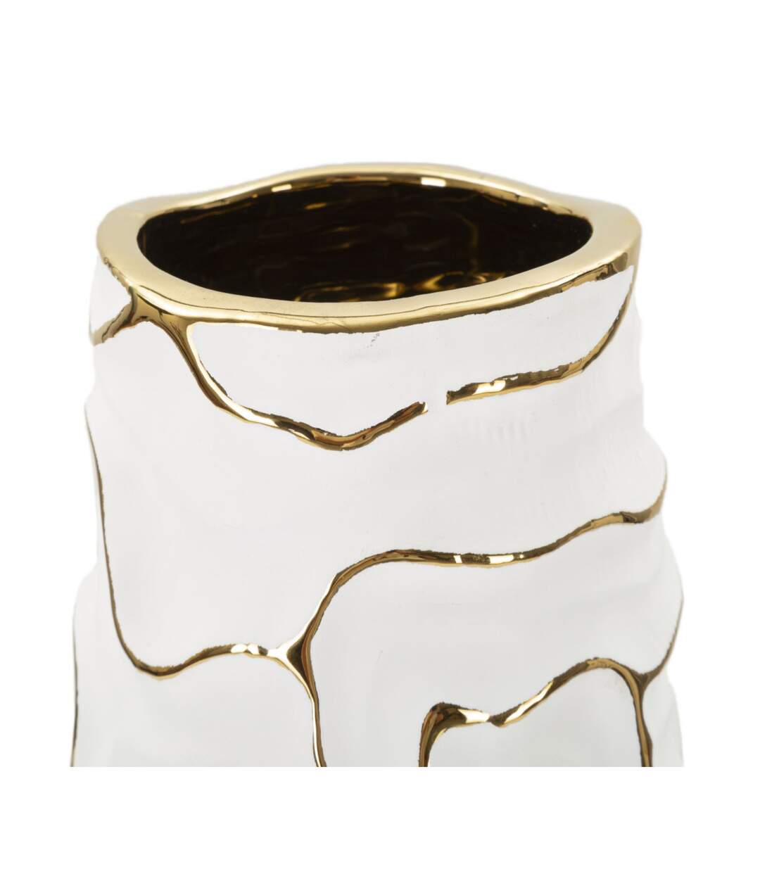 Vase Design en Céramique Lia 29cm Blanc-2