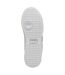 Womens/ladies Carnaby Leather Flat Trainers White Light Pink Lacoste-3