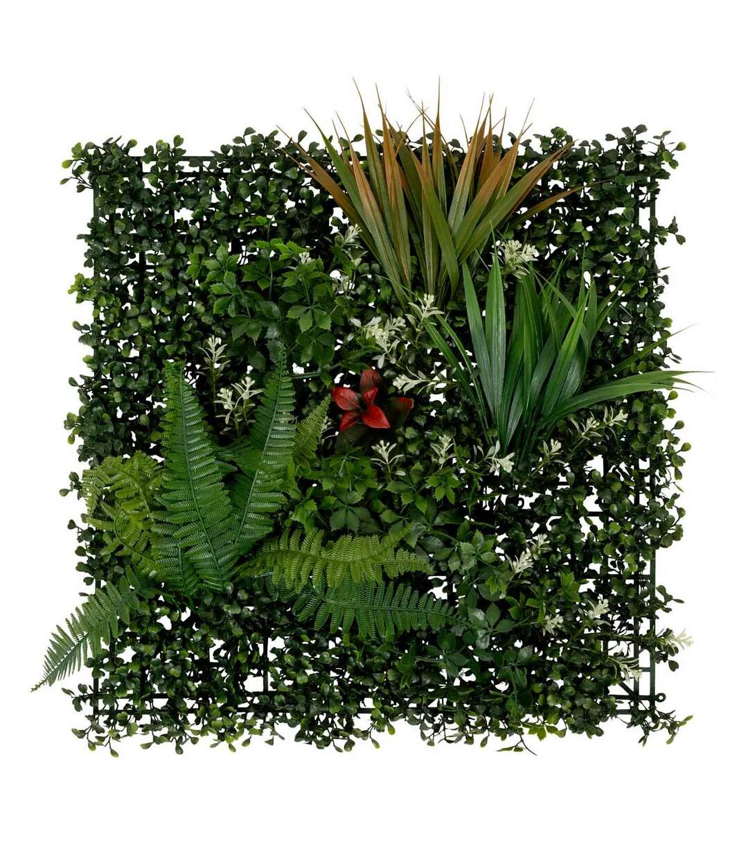 Carré Végétal Artificiel Tropical Izy 50cm Vert-1