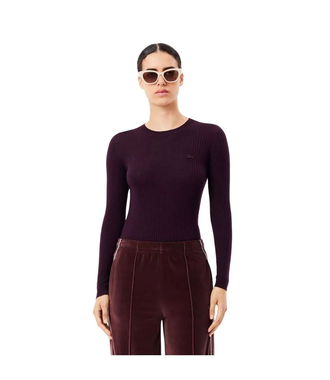 Sweat Style 3d Femme Pourpre Lacoste-1