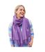 Wide Wool Scarf One Size Grape WoolOvers-1
