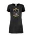 Amplified Womens/Ladies Top Hat Skull Guns N Roses T-Shirt Dress (Charcoal)