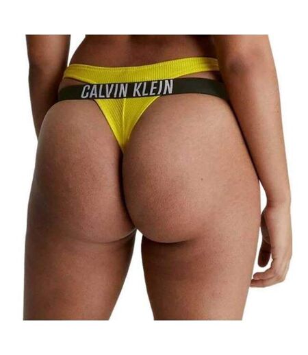 Bas De Maillot De Bain Motif/style Côtelé Femme Jaune Calvin Klein