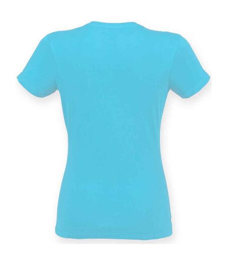 Womens/ladies feel good t-shirt surf blue SF