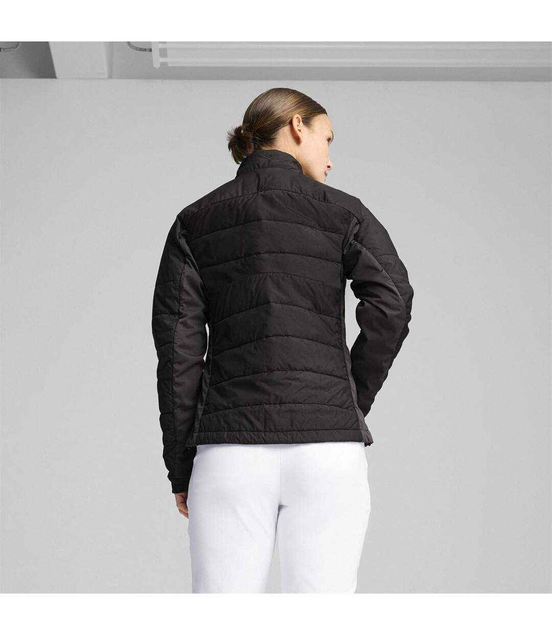 Womens/ladies Kyley Performance Quilted Golf Jacket  Black Puma-4