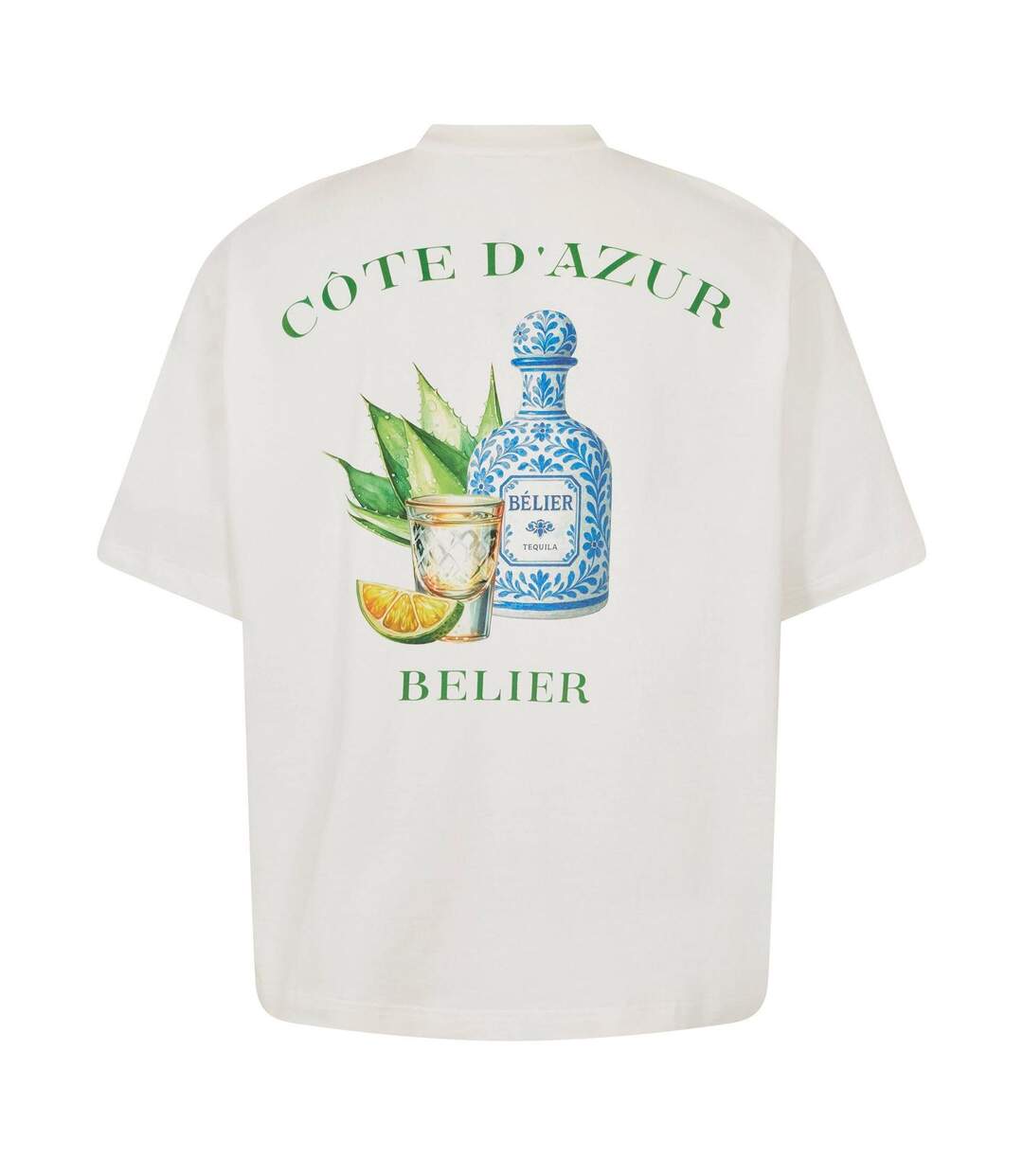 Mens Graphic Print Regular T-shirt White Belier-2