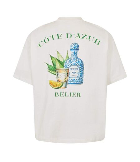 Mens Graphic Print Regular T-shirt White Belier
