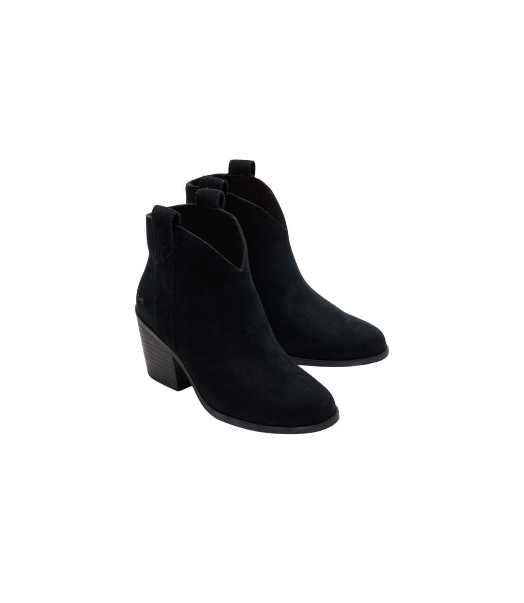 Womens/ladies Suede Ankle Boots Chestnut Brown Toms-1