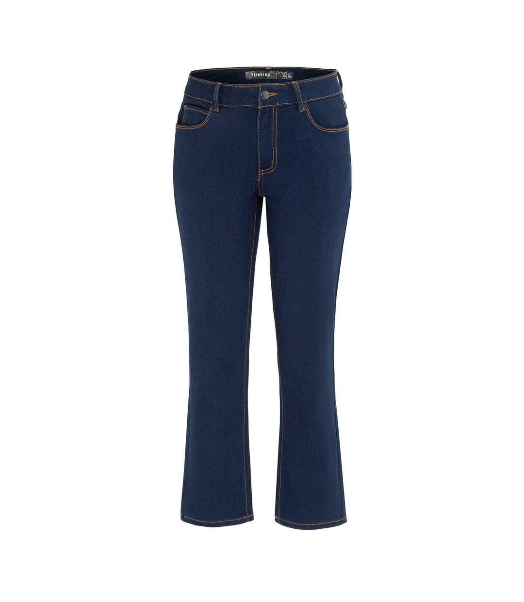 Womens/ladies Plain Slim Jeans Navy Firetrap-1