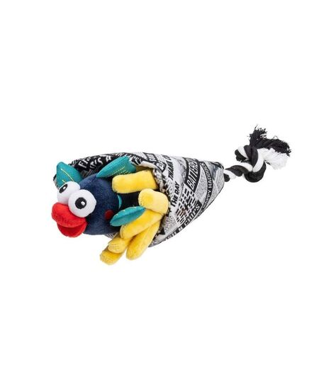 Fish & chips plush dog toy one size multicoloured House Of Paws