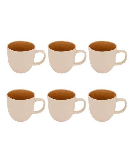 Lot de 6 Mugs en Faïence Wonja 44cl Ocre