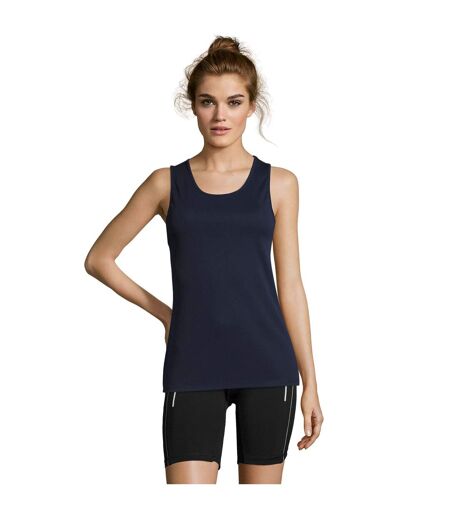 Débardeur Sporty Femme Bleu Marine Français SOLS