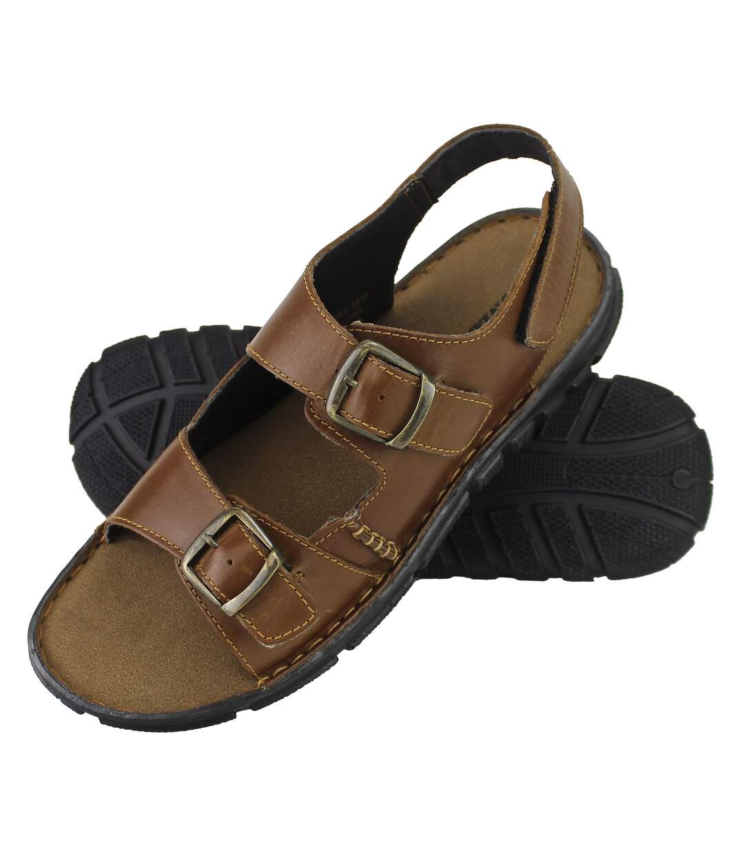 Dunlop - Sandales d'été en cuir pour homme idéales pour la plage et la marche-2