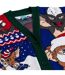 Womens/ladies Knitted Christmas Cardigan Multicoloured Gremlins-4