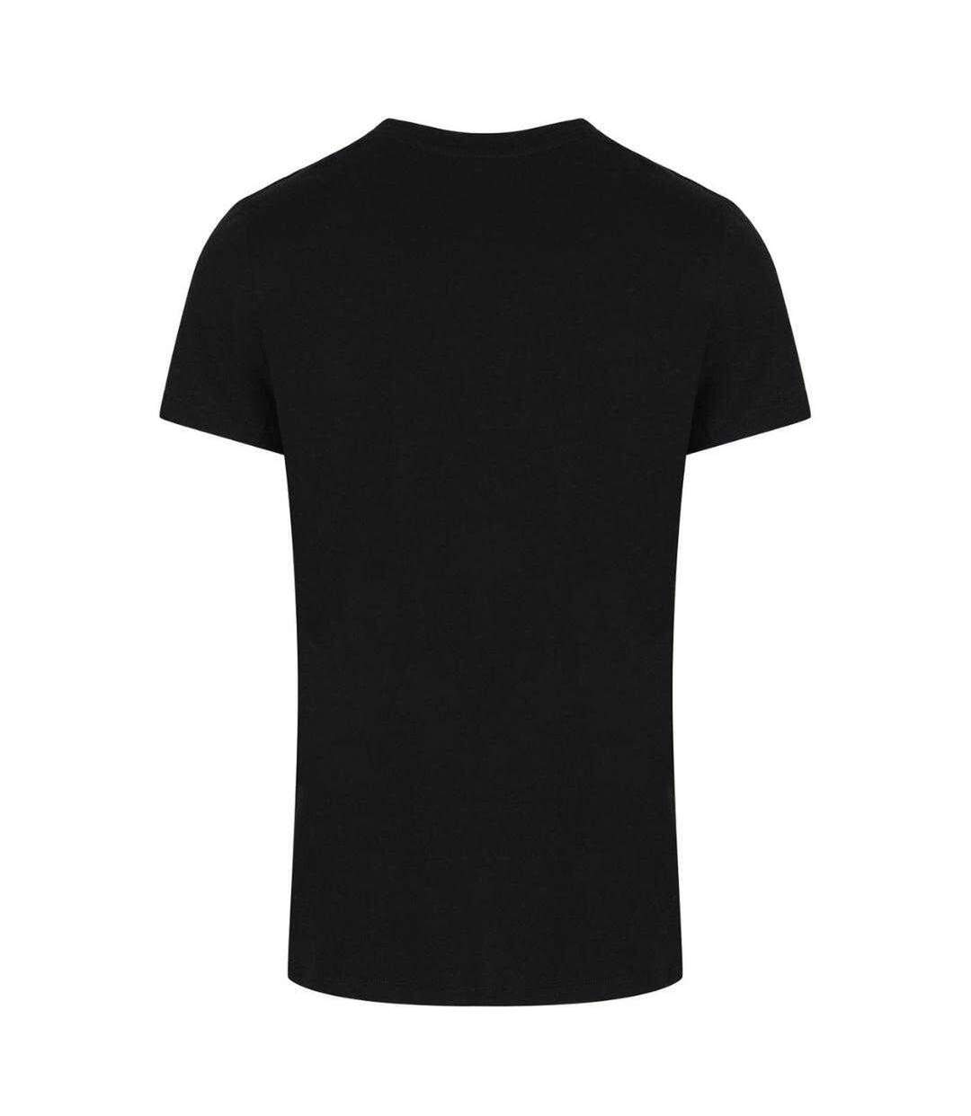 Unisex Adult Paris Rainbow Logo T-shirt Black Balmain-3