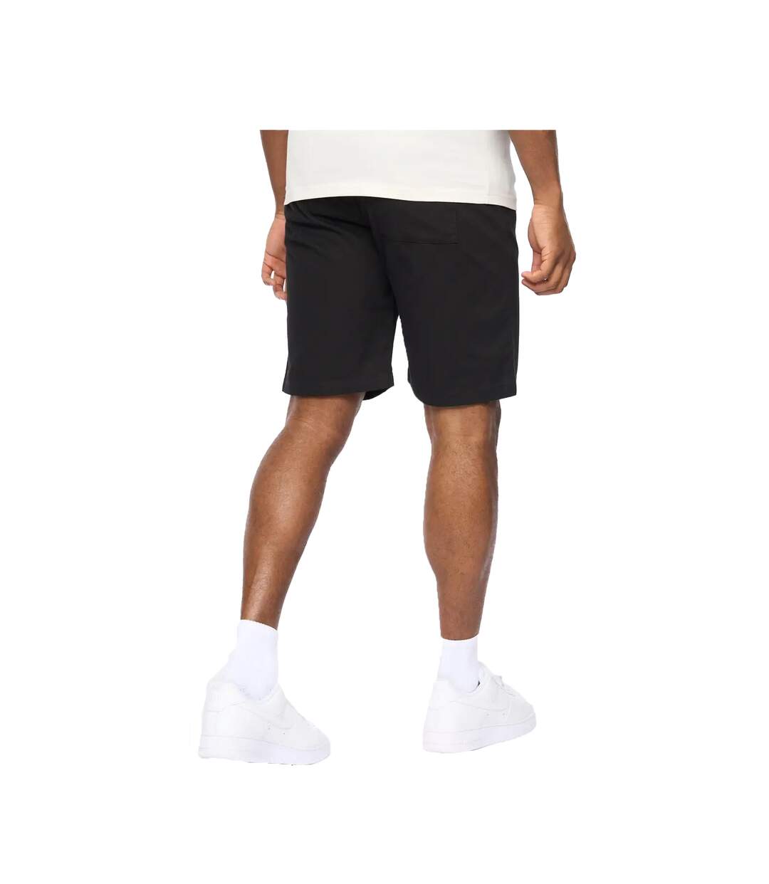 Mens Blansmoore Elasticated Regular Casual Shorts Black Crosshatch-3