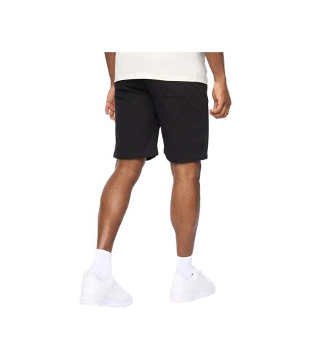 Mens Blansmoore Elasticated Regular Casual Shorts Black Crosshatch