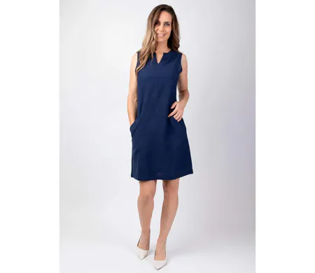 Robe courte en coton mélangé ONDINE coupe droite Coton Du Monde