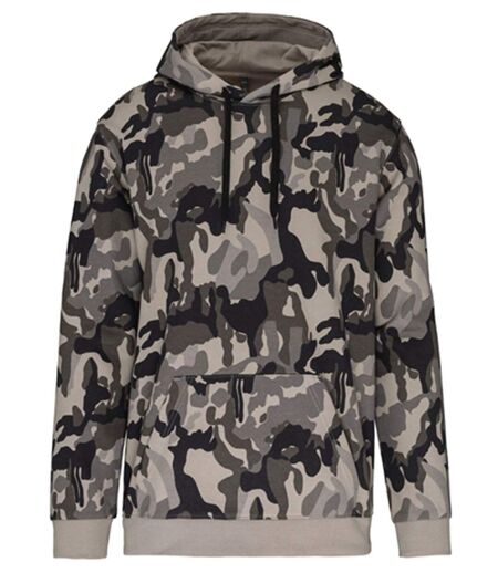 Sweat-shirt à capuche - Unisexe - K476 - gris clair camo