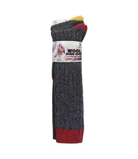 Sock Snob - 3 paires de chaussettes femme extra longues en laine douce et chaude