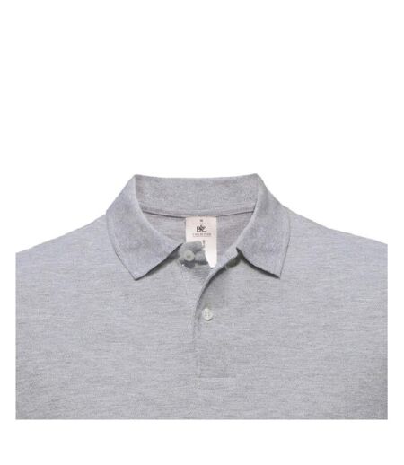 B&C ID.001 Unisex Adults Short Sleeve Polo Shirt (Heather Grey) - UTBC1285