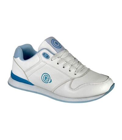Dek Womens/Ladies Approach Sneakers (White/Blue) - UTDF2166
