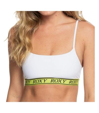 Haut De Bikini Blanc Femme Roxy Kelia Athletic Bralette - M