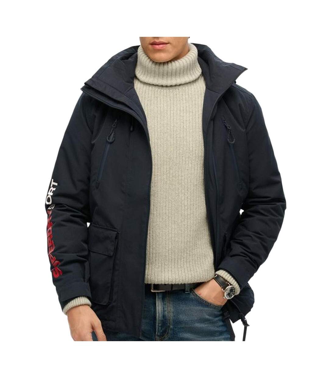 Manteaux marine homme superdry hooded ultimate windbreaker-1