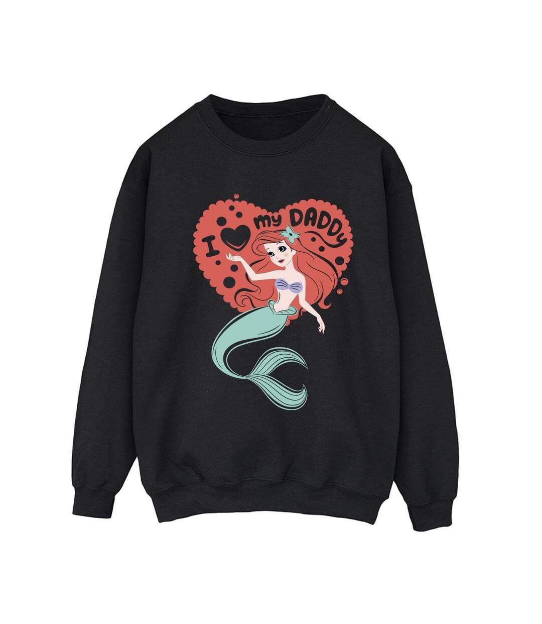 Disney - Sweat THE LITTLE MERMAID LOVE DADDY - Femme (Noir) - UTBI23379-1