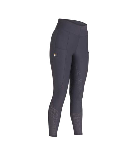 Womens/ladies optima air horse riding tights black Aubrion