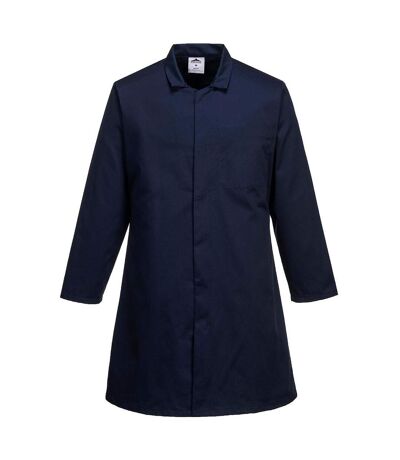 Mens pocket food coat navy Portwest