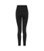 Womens/ladies Sculpting Leggings Black Tombo-4
