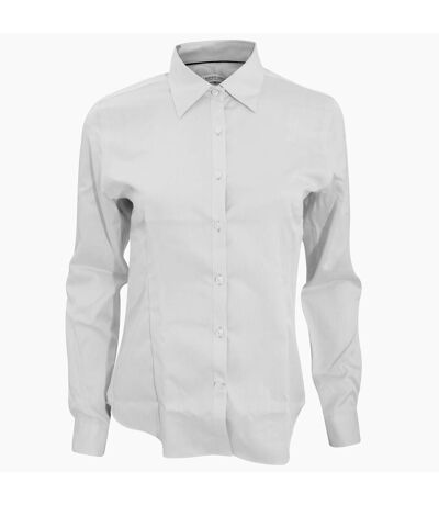 J Harvest & Frost Womens/Ladies Green Bow Collection Formal Shirt (White)