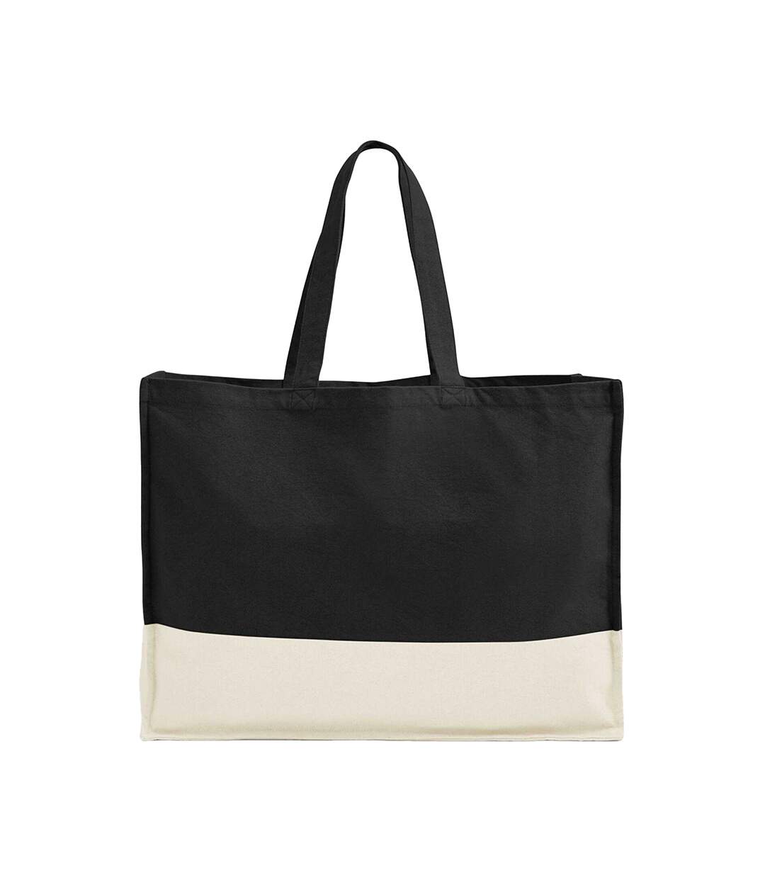 Tote Bag Motif/style Contrasté Earthaware Taille Unique Noir Naturel Westford Mill-2