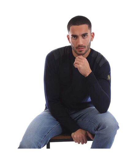 Mens Wool Regular Jumper Navy Belstaff
