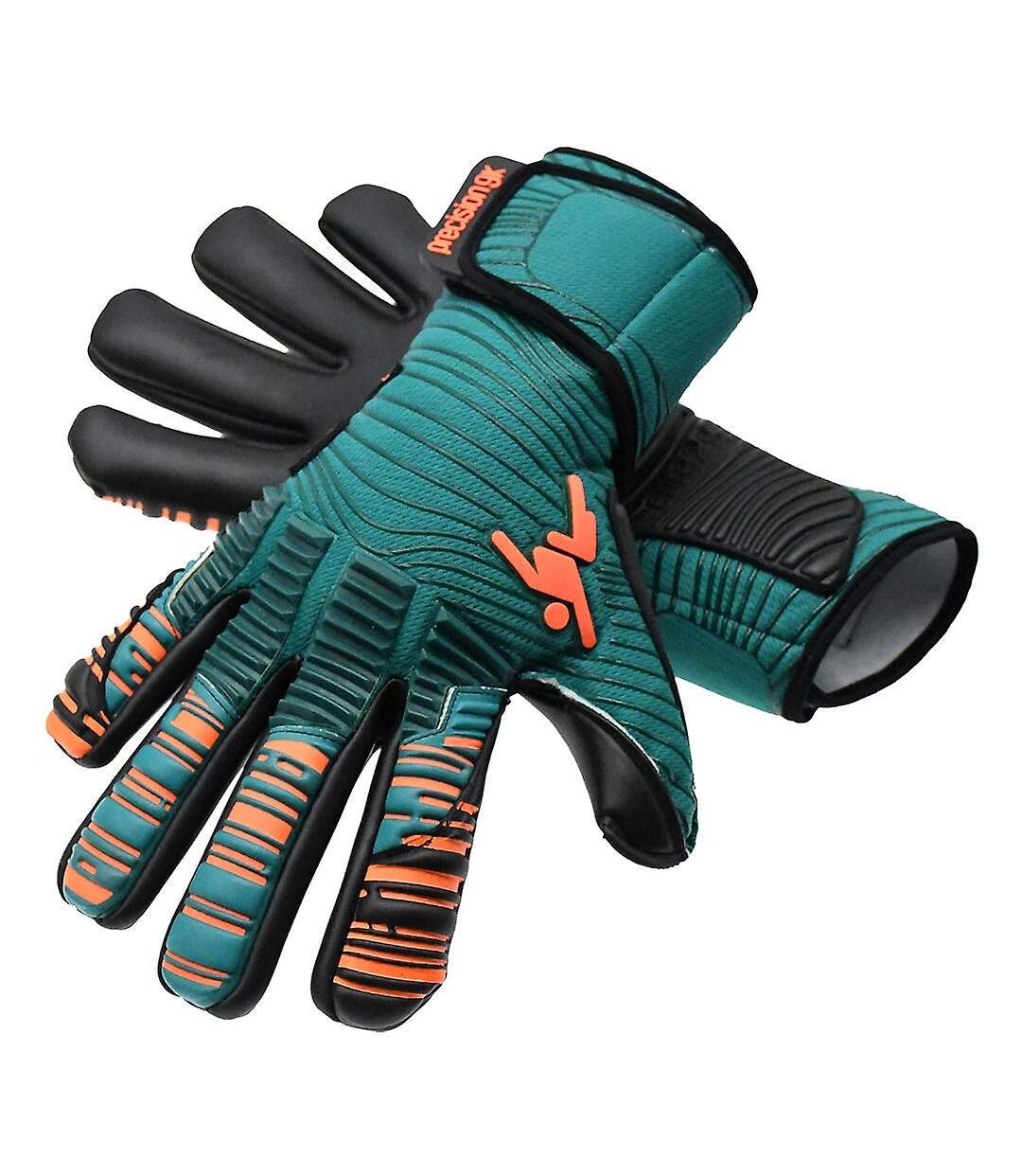 Precision Unisex Adult Elite 2.0 Contact Goalkeeper Gloves (Teal/Fluorescent Orange/Black) - UTRD1461-2