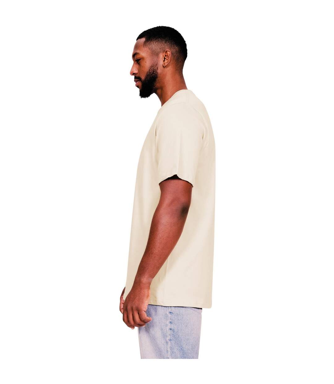 Mens core ringspun cotton tall t-shirt ecru Casual Classics-3