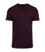 Build Your Brand Mens Acid Washed Tee (Berry/Black) - UTRW6245
