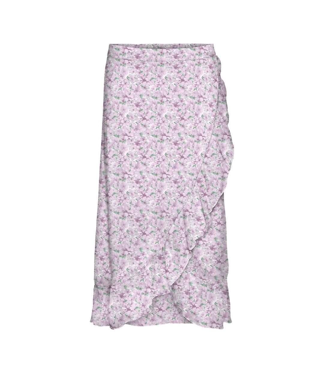 Jupe violette à fleurs femme vero moda smilla-2