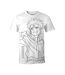 T-shirt Motif/style Japonais Homme Blanc Naruto-1