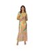 Robe Longue Motif/style Floral Femme Jaune Or Never Fully Dressed-1