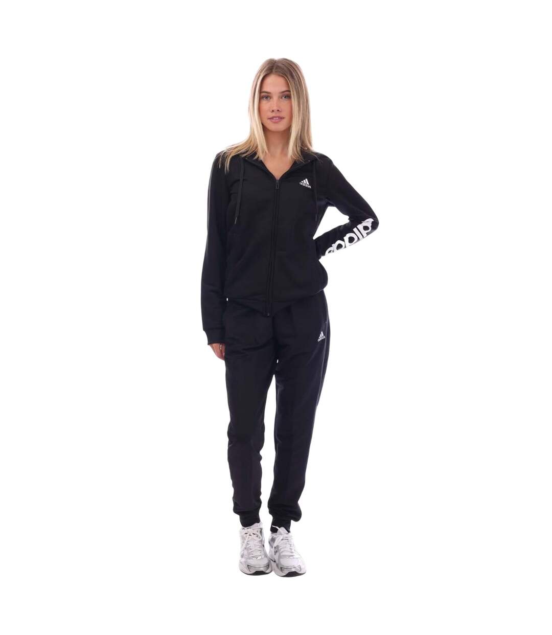 Ensemble De Survêtement Style Logo Essentials Femme Noir Blanc Adidas-1