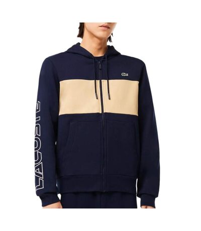 Sweat marine/beige homme lacoste sh1416 - s