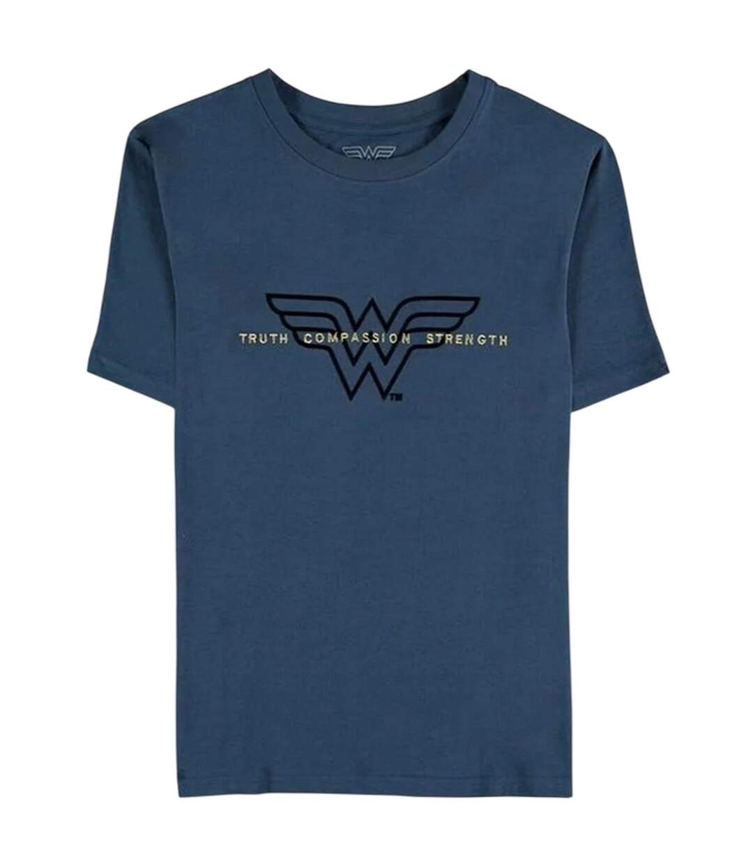 T-shirt Truth Compassion Strength Adulte Bleu Wonder Woman-1