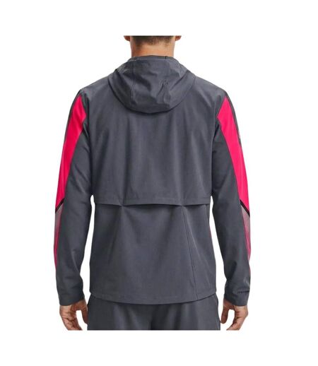 Veste de survêtement grise/rose homme under armour velociti