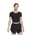 Womens/ladies Dri-fit Slim Crop T-shirt Black Nike-2