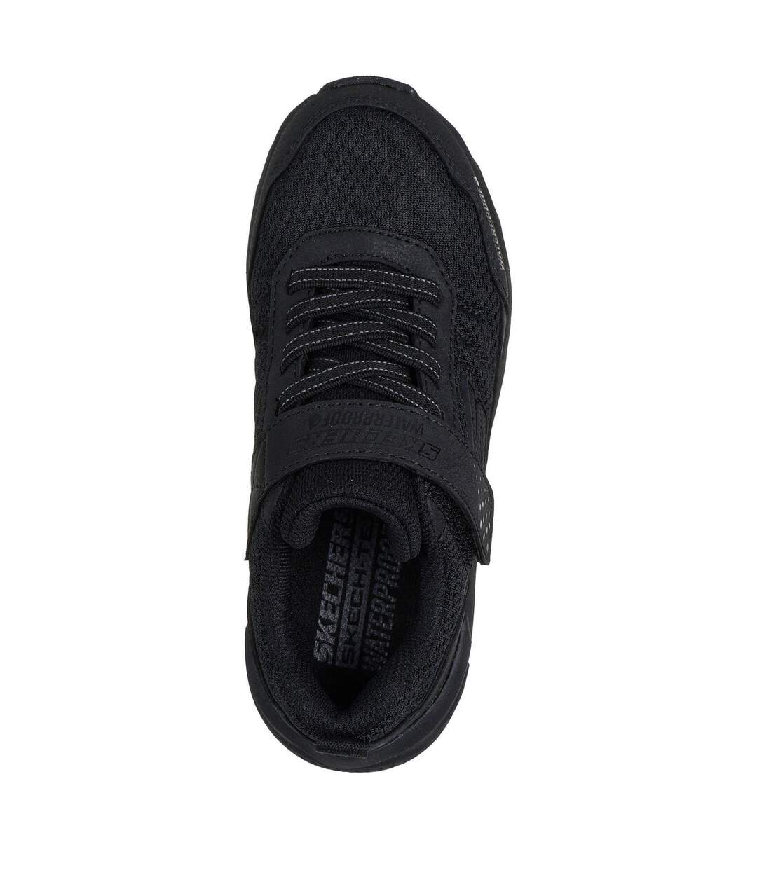 Childrens/kids Elite Sport Waterproof Lace Up Walking Shoes Black Skechers-3