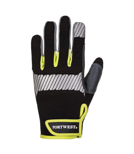 Unisex adult pw3 utility gloves xxl black/yellow Portwest
